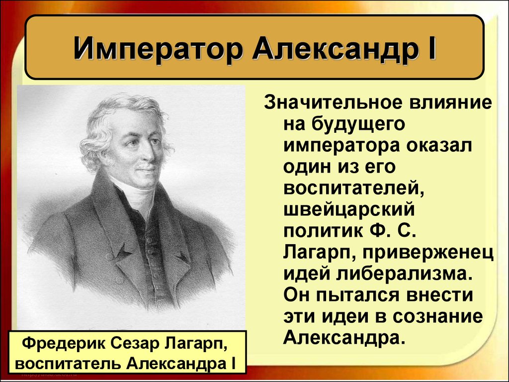 Сторонники идей. Влияние на Александра 1 Лагарп. Император Александр внутренняя политика. Внутренняя политика Александра 1 влияние. Лагарп либерал.