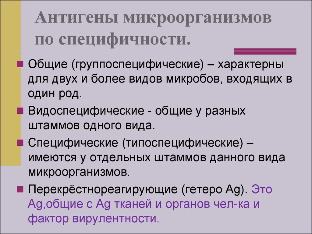 Видовая специфичность. Антигены микроорганизмов. Виды антигенов микроорганизмов. Группоспецифические антигены бактерий. Антигены микробов микробиология.