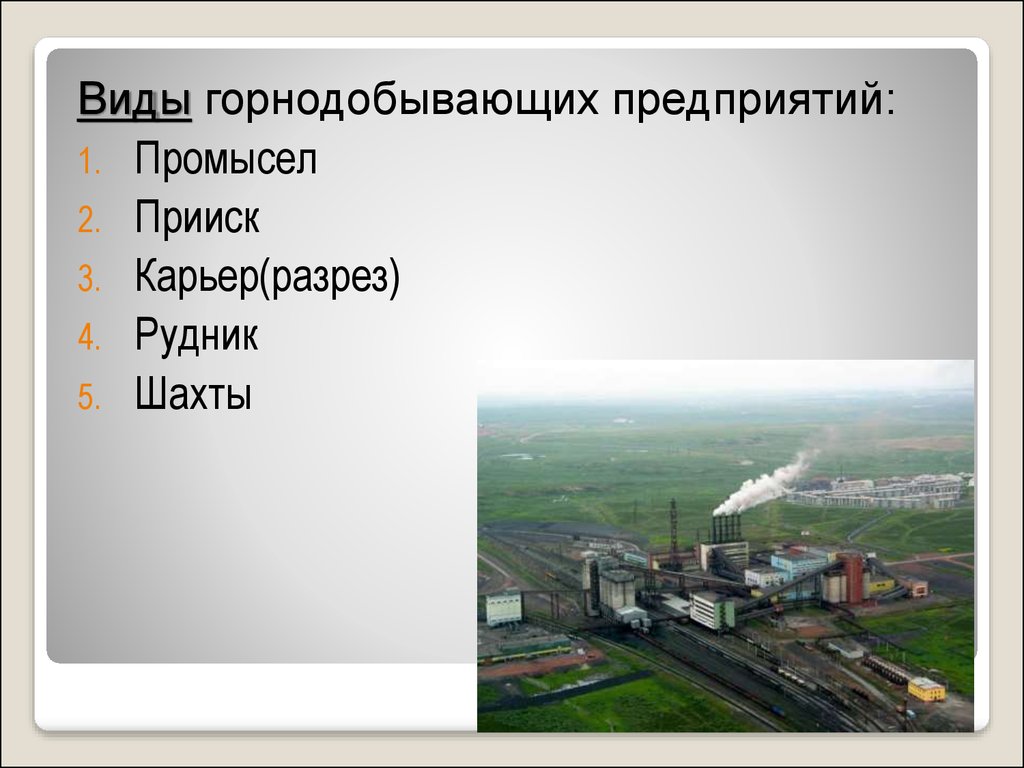 Виды горнодобывающей промышленности. Виды добывающих предприятий. Виды горных предприятий. Виды добывающей промышленности. Виды добывающих промышленностей.