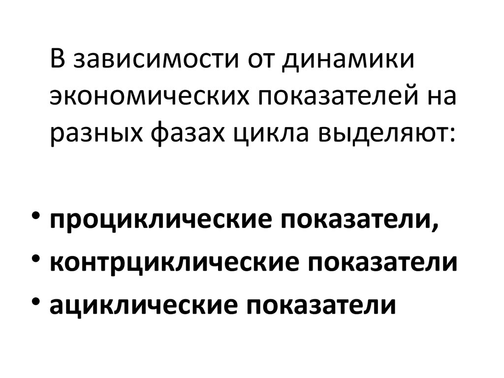 Динамика зависимости. Проциклические контрциклические и ациклические показатели. Проциклические показатели конъюнктуры. Контрциклические показатели в экономике. Ациклические параметры экономического цикла.