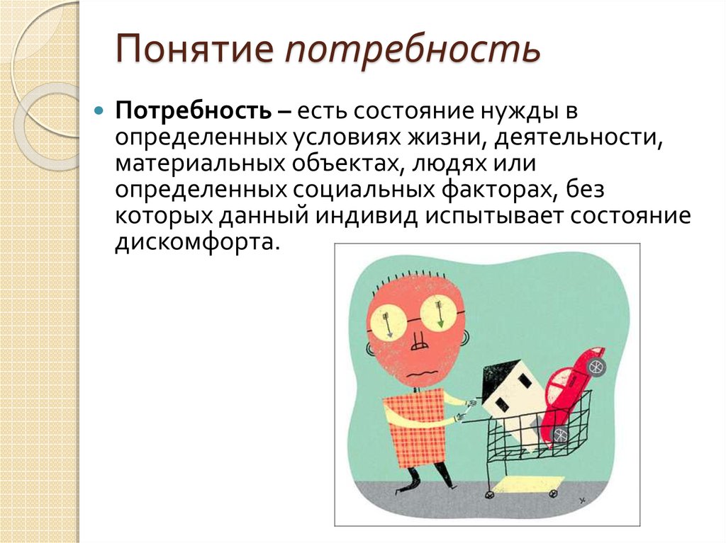 Понятие потребности. Понятие потребности человека. Понятие и виды потребностей. Определение понятия потребность.