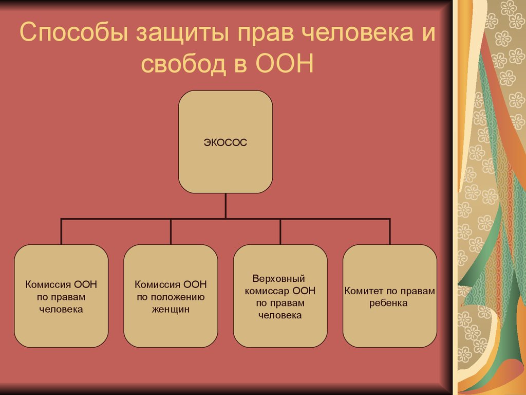 Защита прав и свобод человека средствами оон презентация