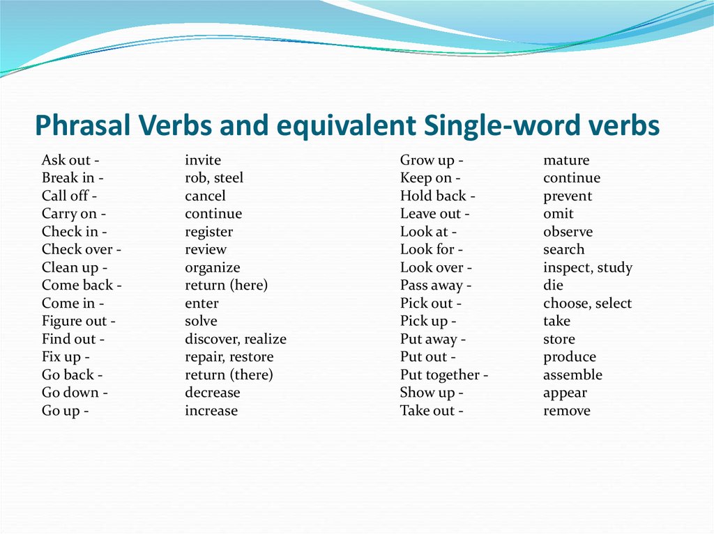 Phrasal Verb practice quiz Stuff