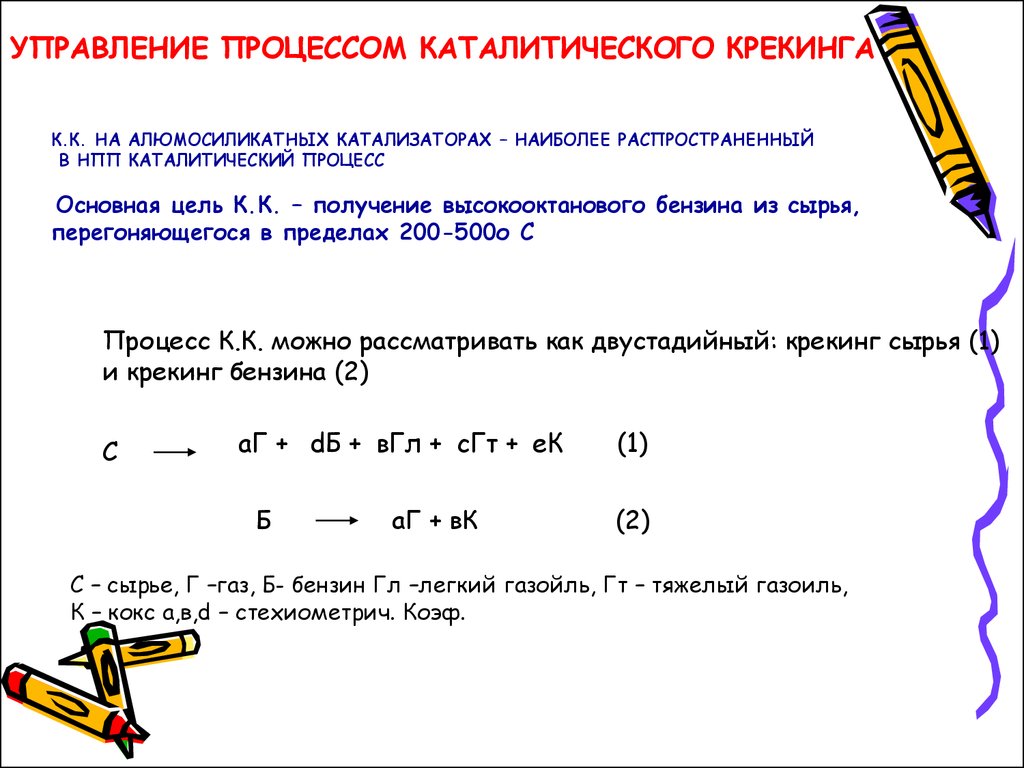 Каталитический крекинг презентация