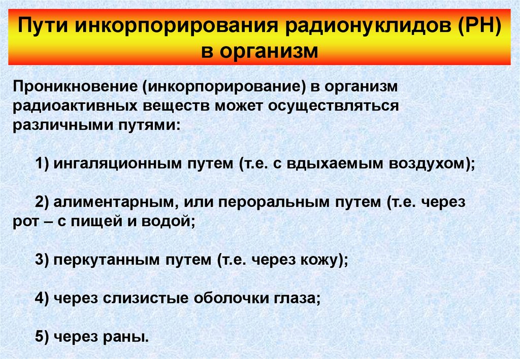 Какие вещества относятся радиоактивным. Инкорпорация радионуклидов. Радионуклиды пути поступления. Пути поступления радионуклидов в организм. Радионуклиды в организме человека.