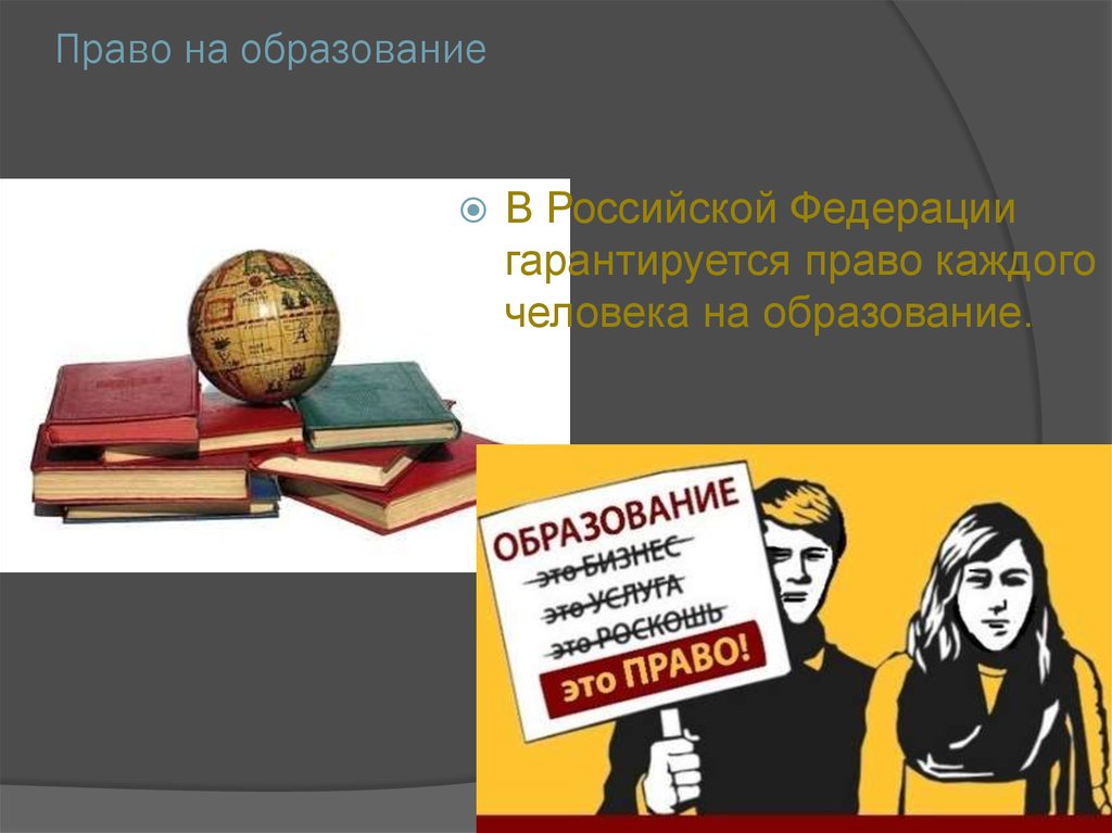 Право на образование характеристики. Право на образование. Право на образование в РФ. Право человека на образование. Право на образование презентация.