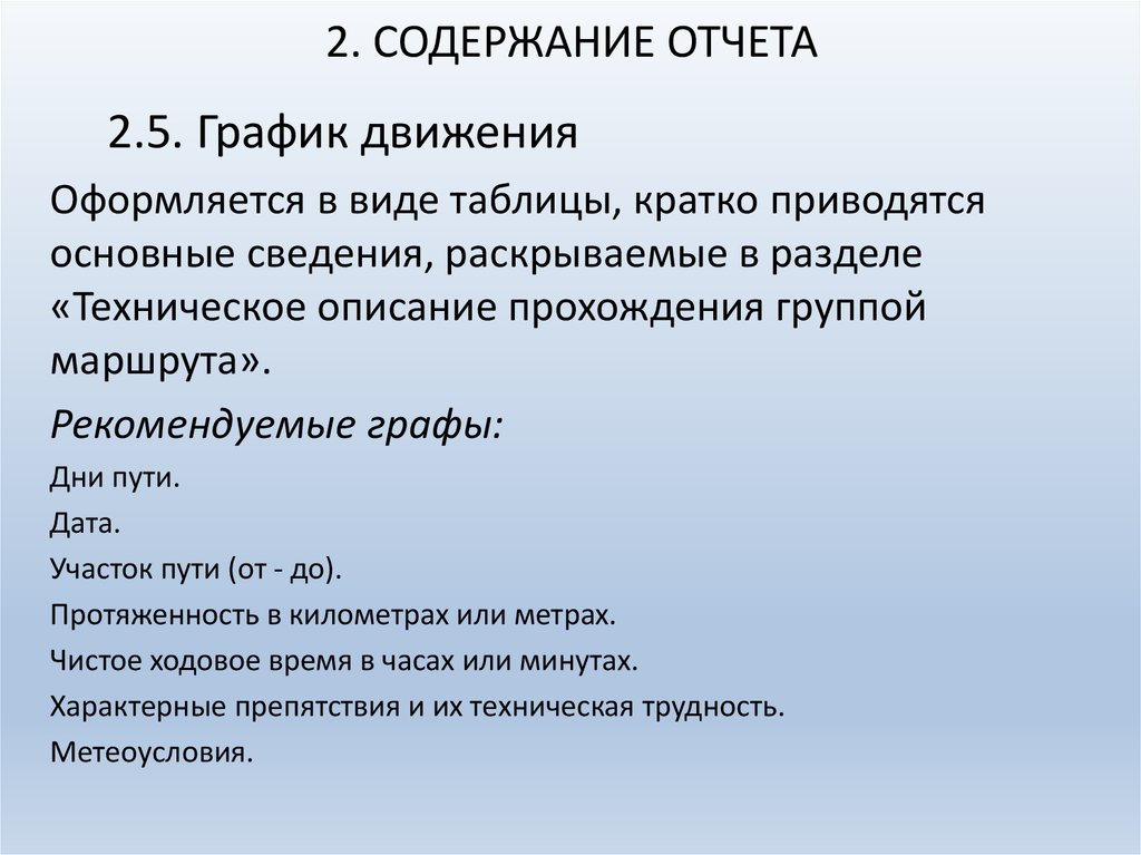 Содержание отчета. Содержание отчета о прохождении маршрута. Как написать заключение по диаграммам.