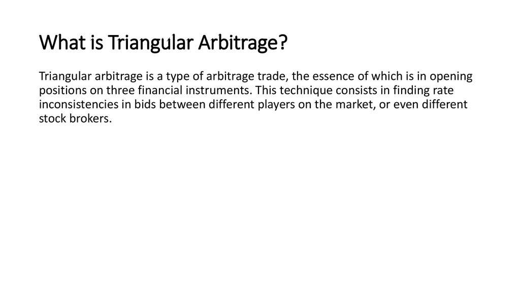 rate arbitrage