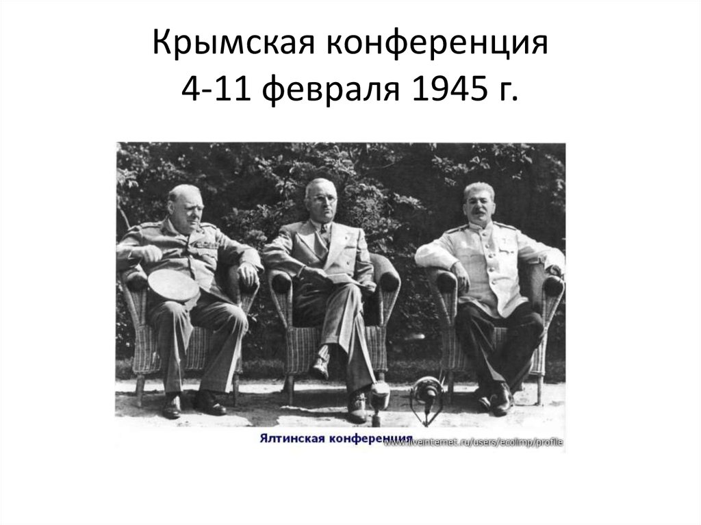 Крымская конференция 4-11 февраля 1945 г.