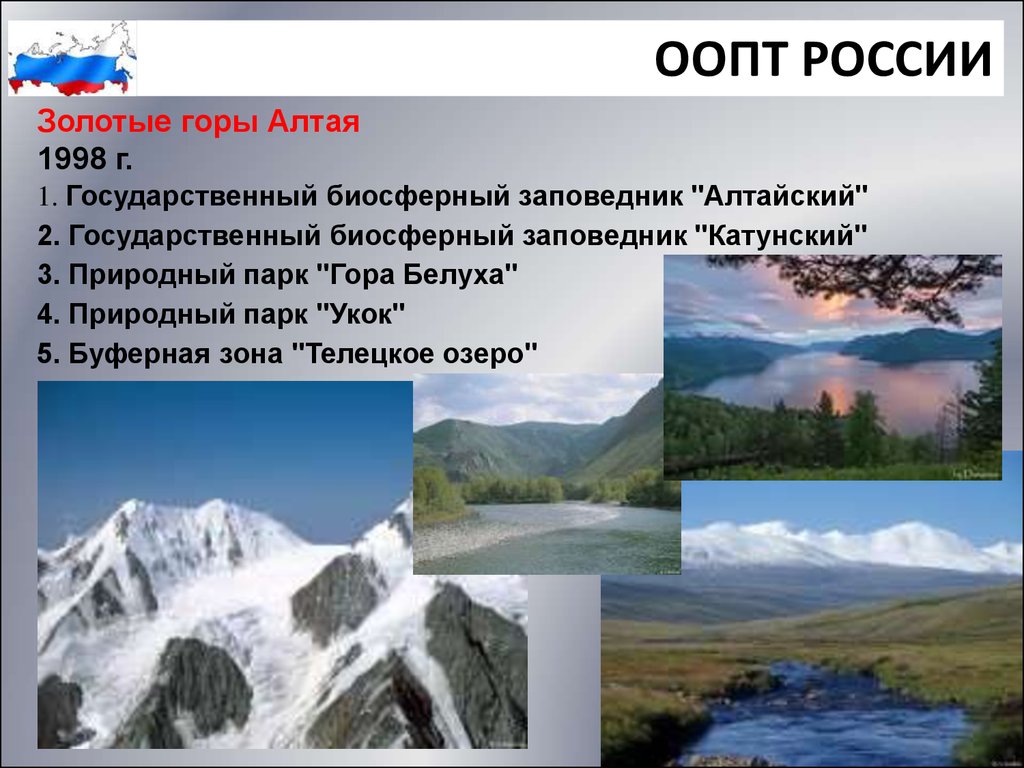 Особо охраняемые природные территории россии доклад