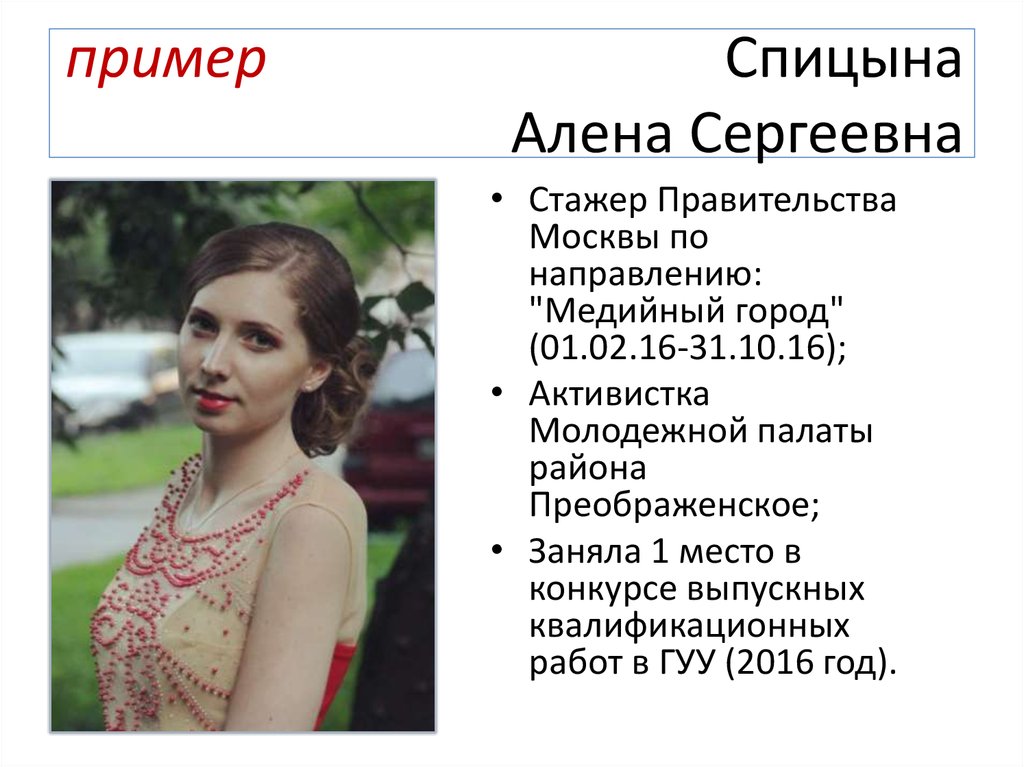 пример Спицына Алена Сергеевна