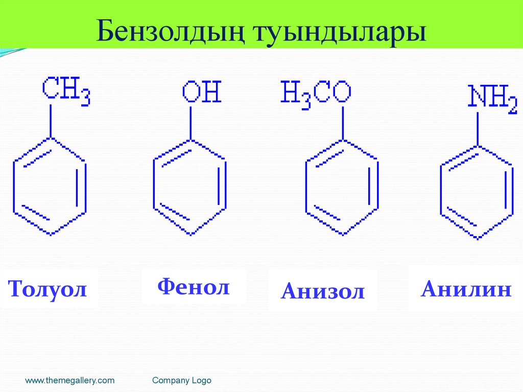 Метан бензол анилин