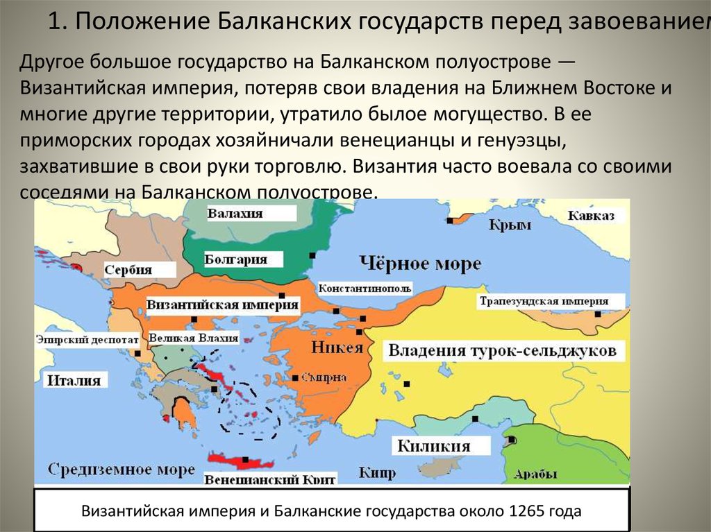 Завоевание турками османами балканского полуострова 6 класс