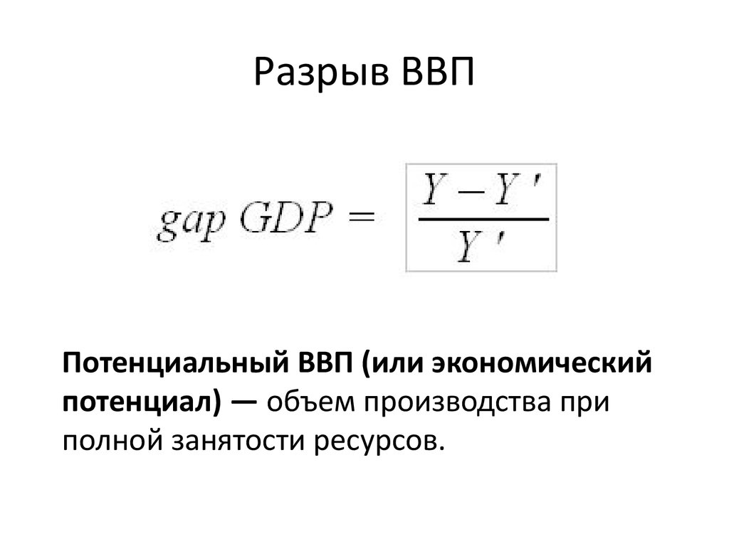 Калькулятор разрыва. Формула нахождения потенциального ВВП. Фактический ВВП И потенциальный ВВП. Величина потенциального ВВП формула. Величина разрыва ВВП формула.