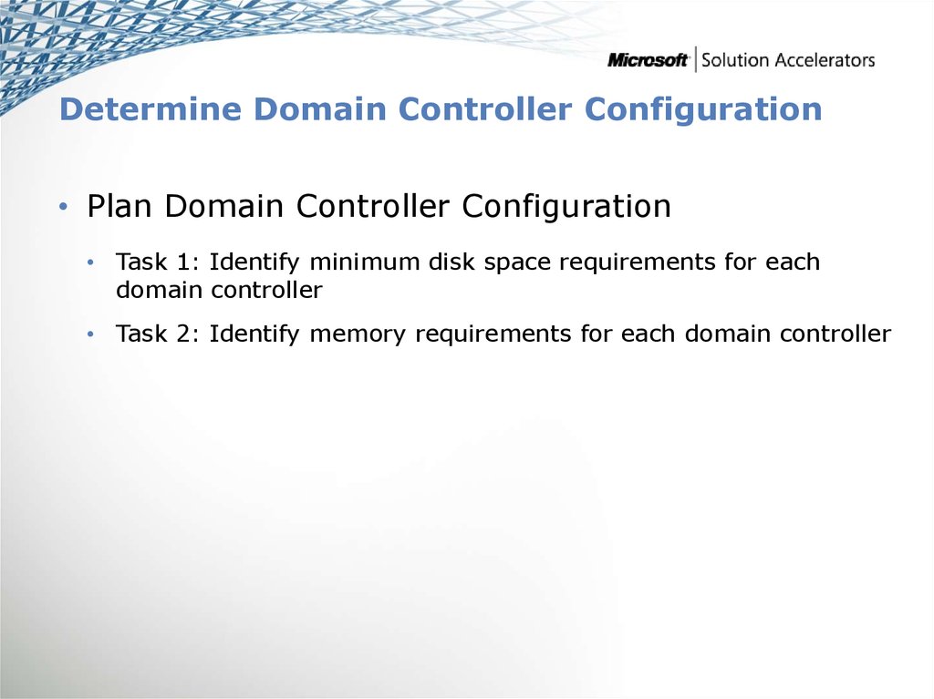 Determine Domain Controller Configuration