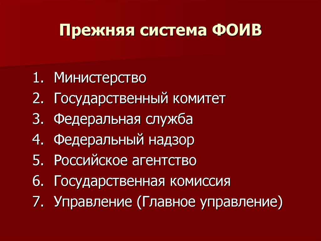 Вопросы федеральных органов исполнительной власти