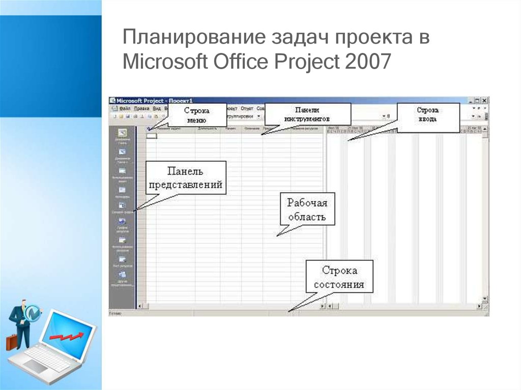 Создание план проекта средствами microsoft office