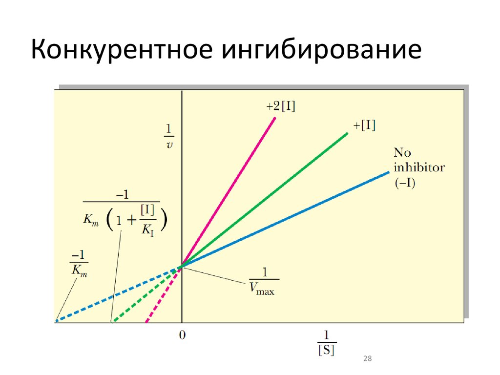 Схема конкурентного ингибирования