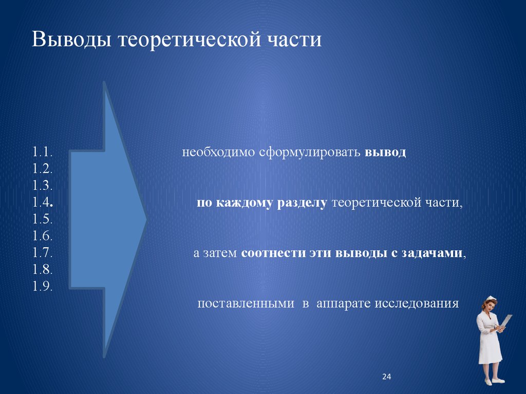 Что входит в теоретическую часть проекта