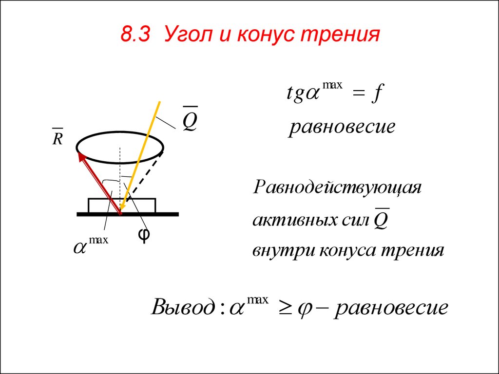 Сила в 3 углах. Угол и конус трения теоретическая механика. Конус трения скольжения. Что называется углом трения. Конус сцепления теоретическая механика.