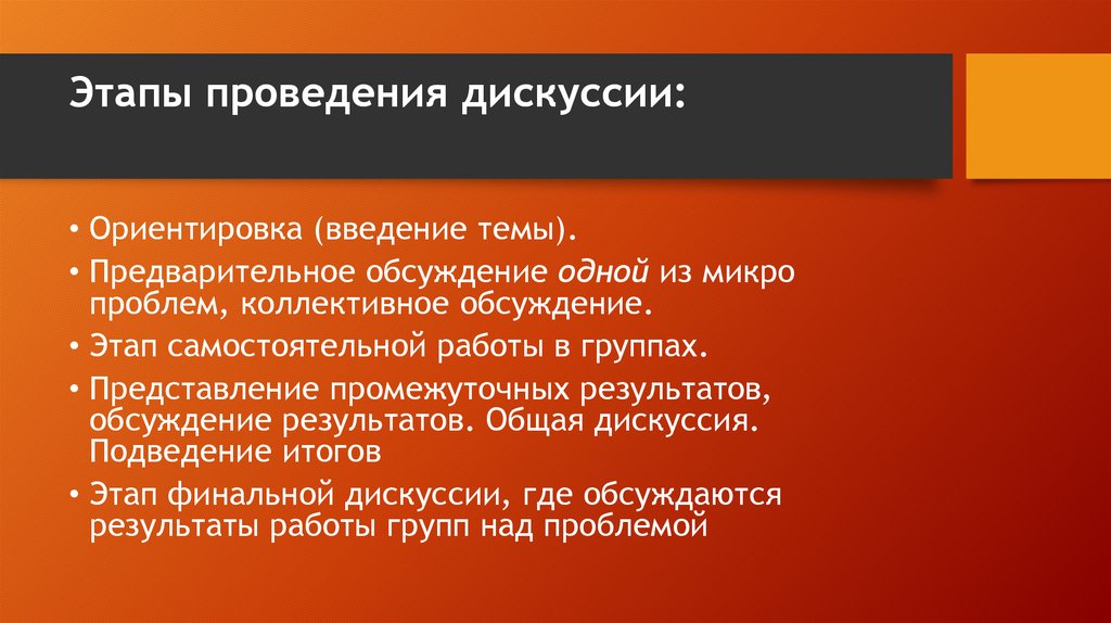 Организация дискуссионных мероприятий презентация