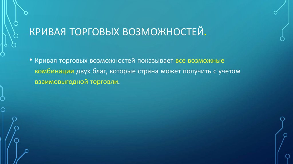 Кривая торговых возможностей.