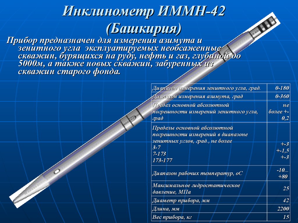 Инклинометр ИММН-42 (Башкирия)