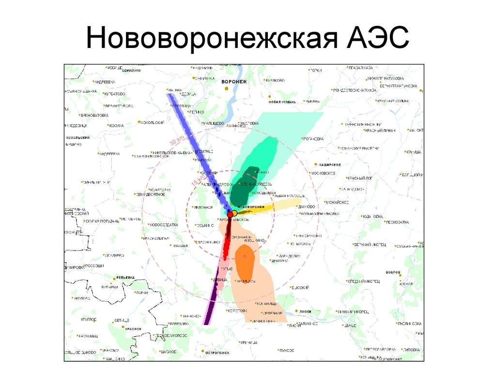 Нововоронежская аэс карта