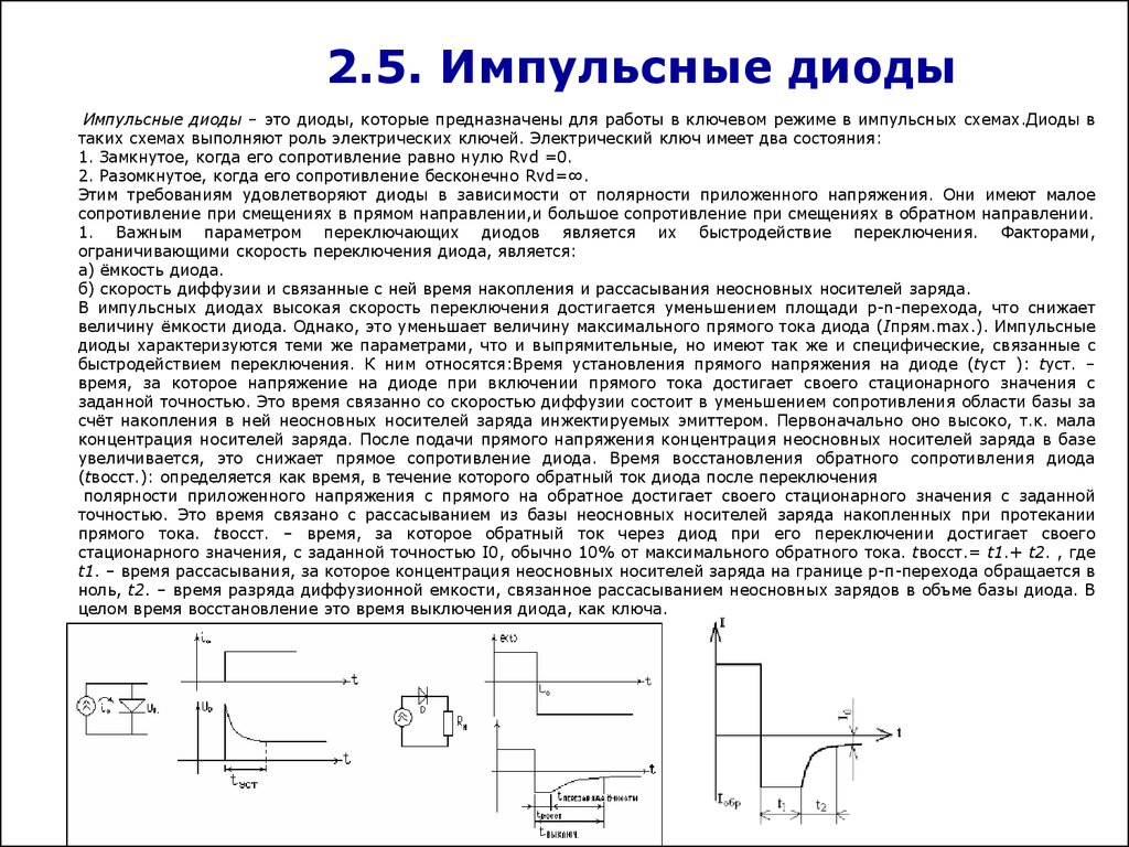 Диодные характеристики. Параметры импульсных диодов. Импульсные диоды характеристики. Импульсный диод схема включения. Принцип работы, характеристики и параметры импульсного диода..