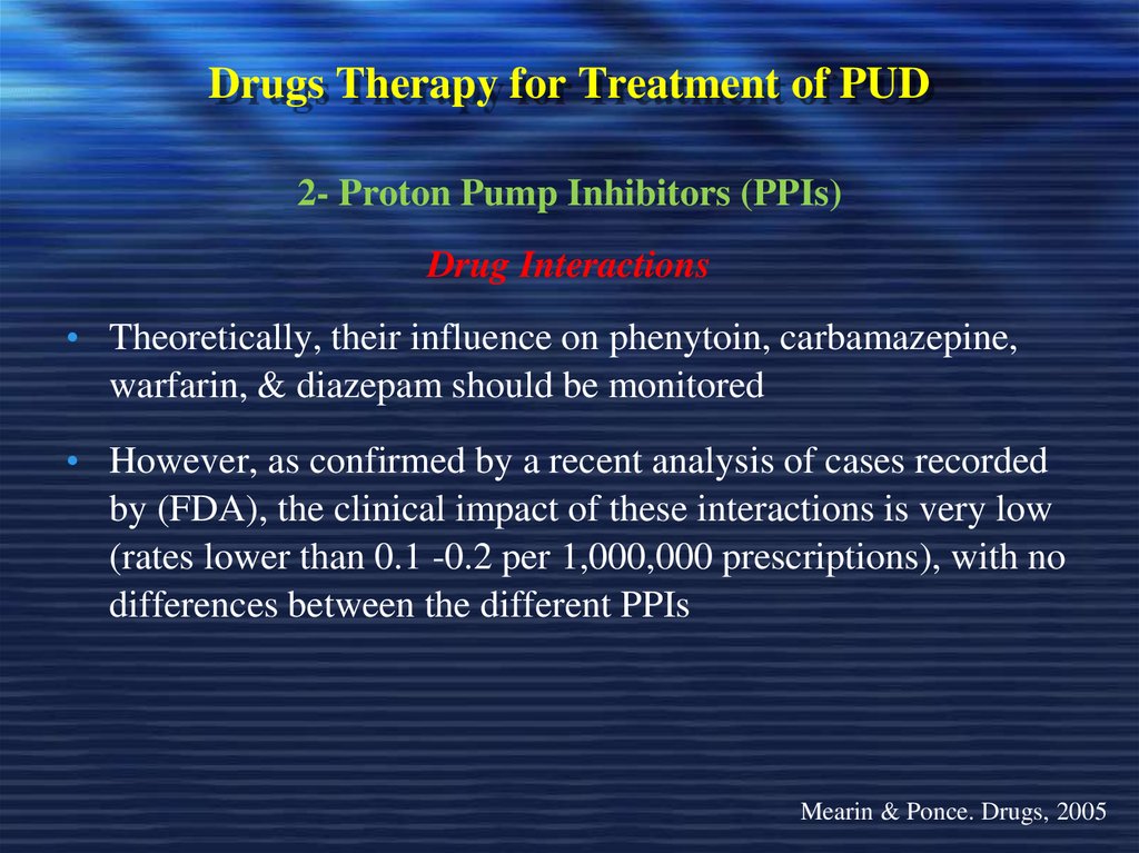 Drugs Therapy for Treatment of PUD