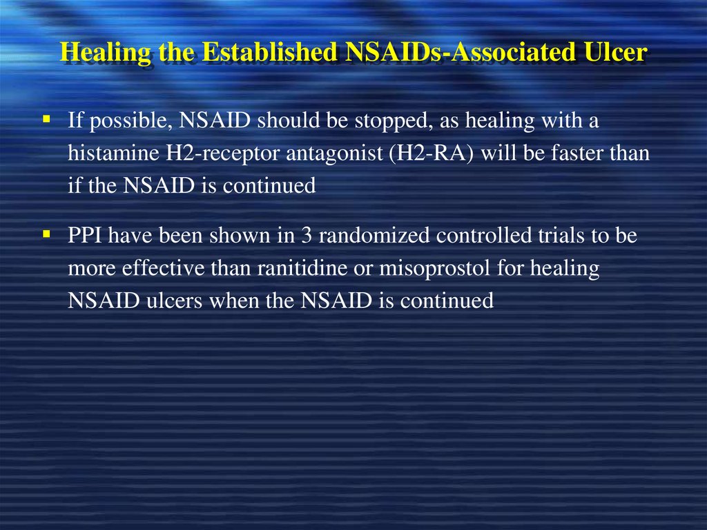 Healing the Established NSAIDs-Associated Ulcer