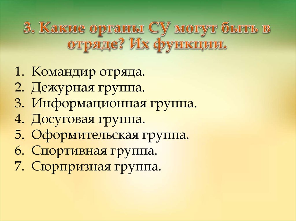 Детское самоуправление в лагере презентация