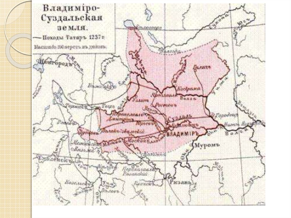 Владимиро суздальская земля карта