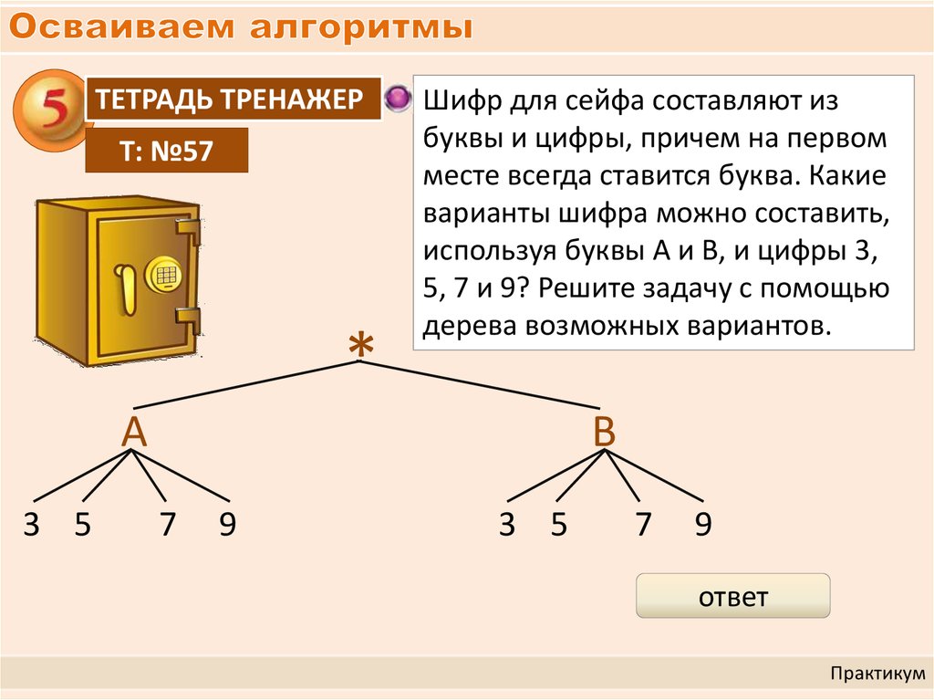 Примеры комбинаторных задач 9 класс презентация макарычев