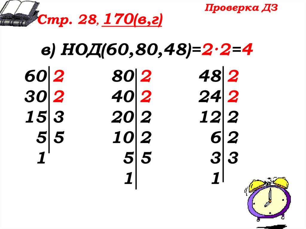 Взаимно простые множители