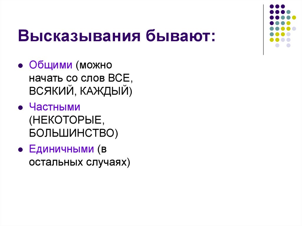 Высказывания бывают