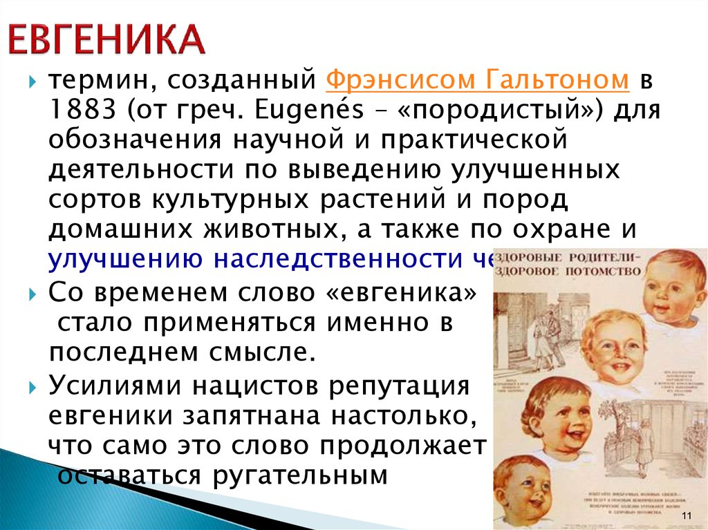 Евгеника история и современные идеи проекты и дискуссии