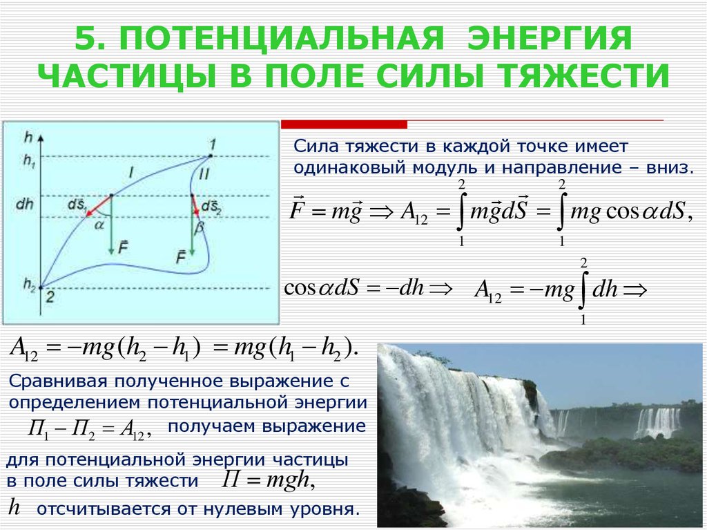 Потенциальная область с. Выведение формулы потенциальной энергии. Потенциальная энергия тела в поле силы тяжести формула. Потенциальная энергия силы тяжести формула. Потенциальная энергия в поле силы тяжести формула.