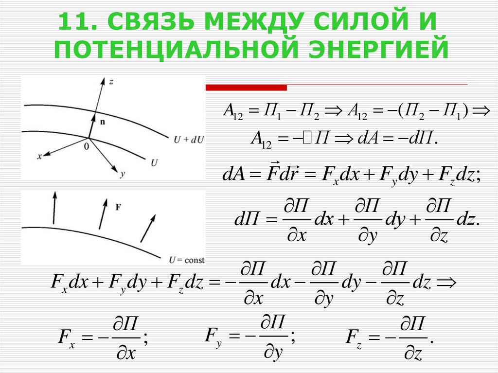 Связь потенциала и энергии