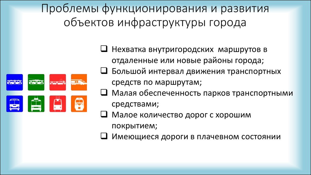 Проблемы инфраструктуры россия