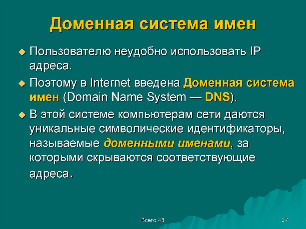 Доменная система презентация