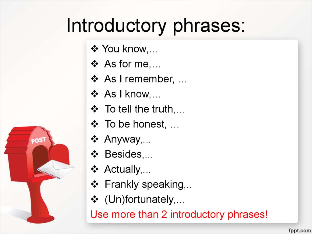 Video words phrases. Introductory phrases. Introductory phrases in English. As for me. Фразы для speaking.