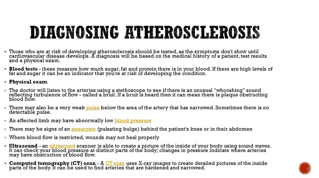 Diagnosing atherosclerosis