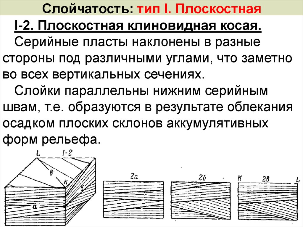 Вертикальное сечение. Слойчатость и слоистость. Плоскостной вид контактного соединения. Теория плоскостных структур.