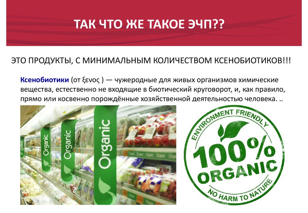 Экологически чистый продукт презентация