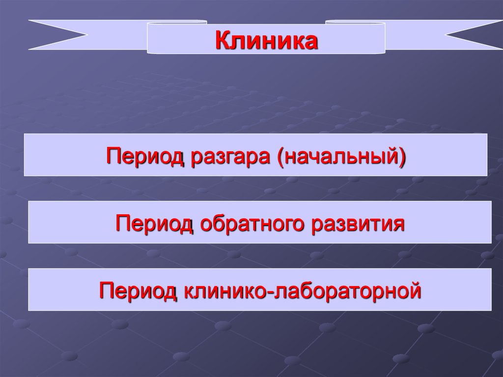 Форма протекает. Начальный период разгара.