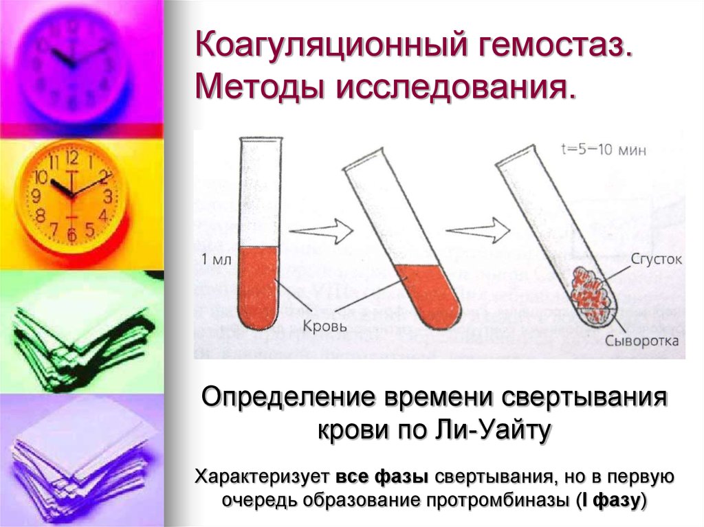 Исследование гемостаза. Метод определения свертывания крови. Алгоритм исследование крови по Сухареву. Определение времени свертывания крови. Методика определения времени свертывания крови.