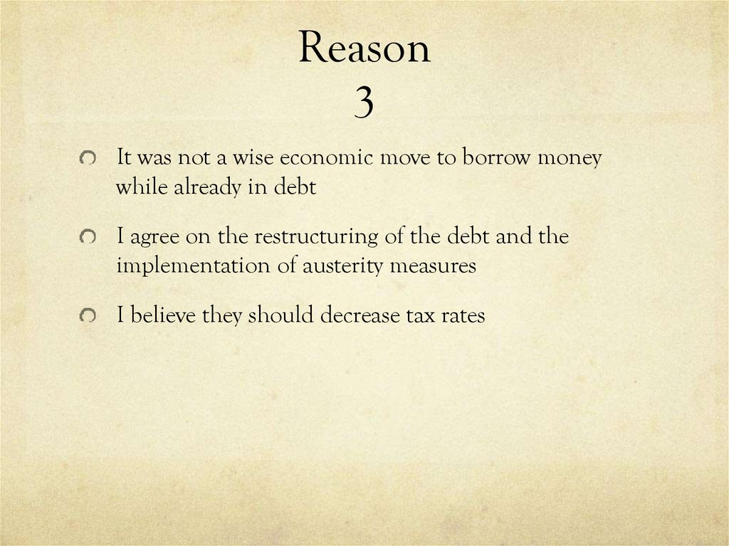 Reason 3
