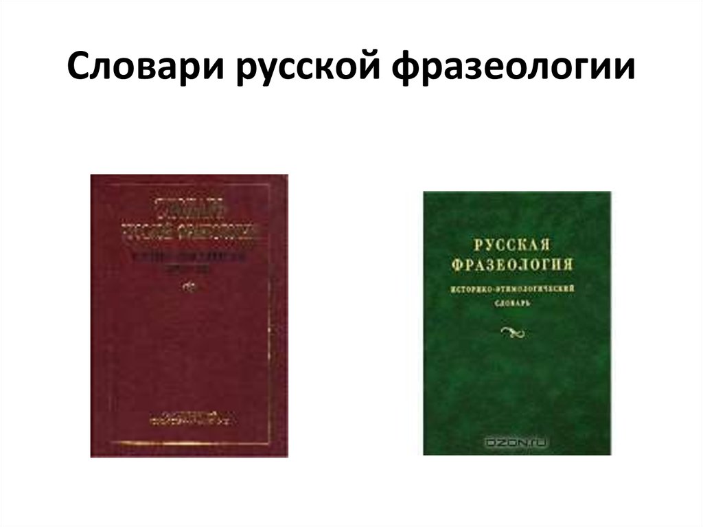 Словари русской фразеологии