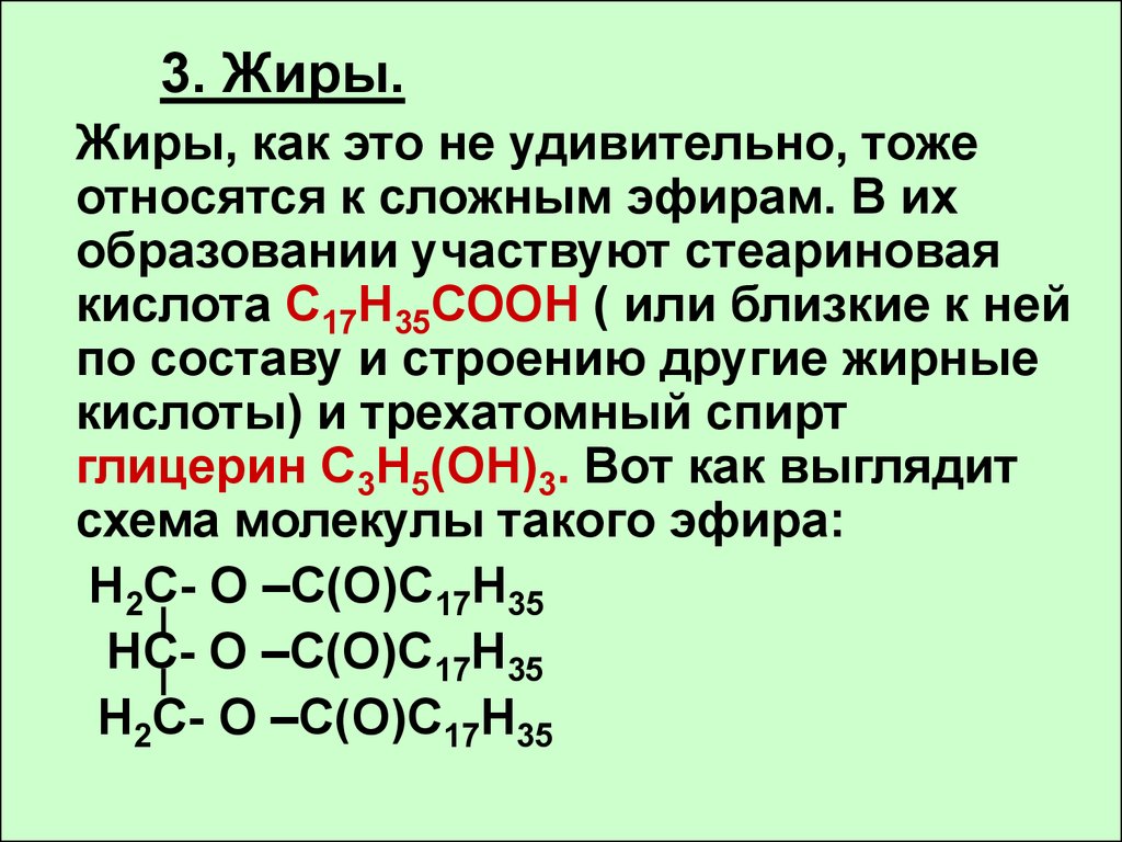 Сложные эфиры и жиры презентация